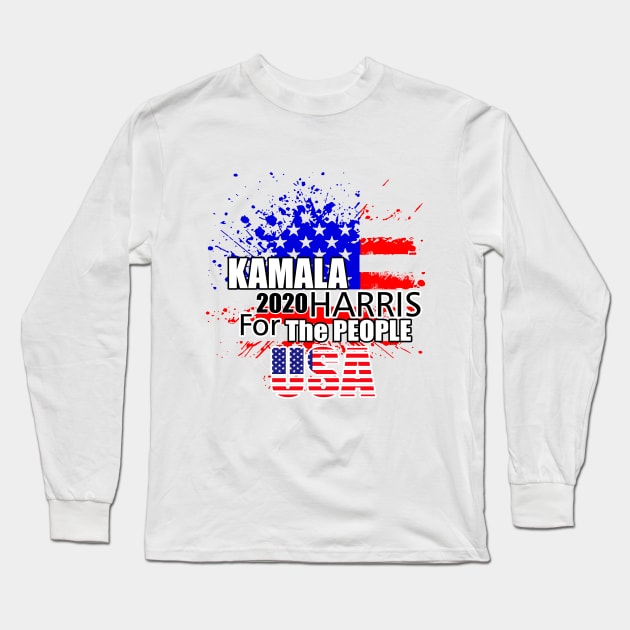 Kamala Harris USA for President 2020 Long Sleeve T-Shirt by Javacustoms